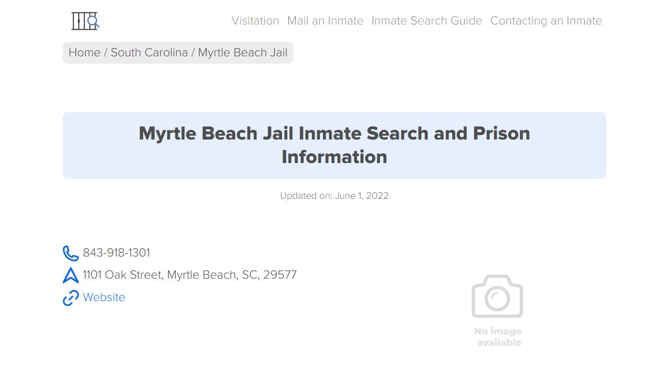 Myrtle Beach Jail Inmate Search, Visitation, Phone no ...